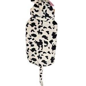 Hooded Cow Costume For Dog Size XXL Farmhouse Outdoor Tail Hood Udders